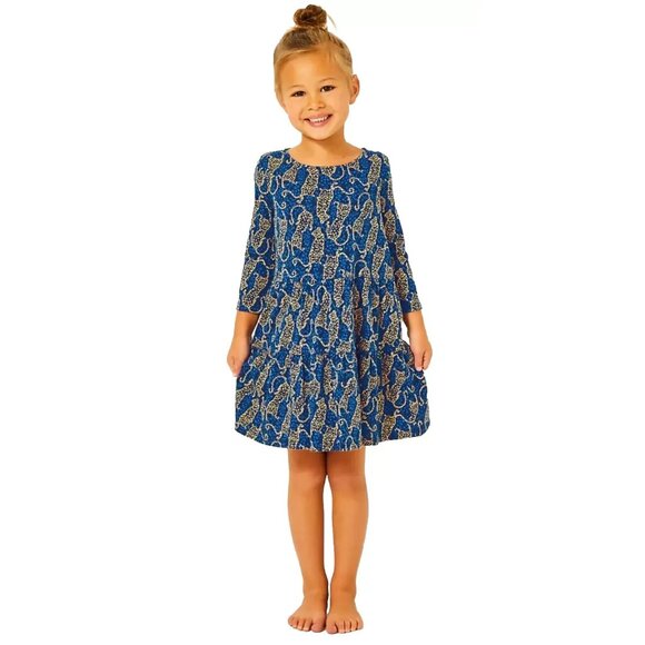 Lilly Pulitzer Other - Lilly Pulitzer Girls Mini Geanna Dress in Low Tide Navy Easy To Spot, Size 2/3